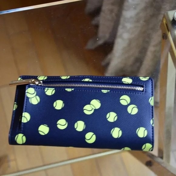 Kate Spade KF497 Tennis Toss Large Slim Bifold Wallet - Picture 2 of 8